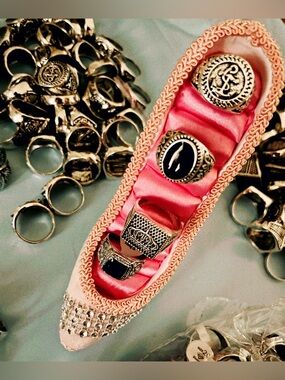 Men’s Silver Tone Rings Lot 200pcs Bulk Punk Gothic Statement Mixed